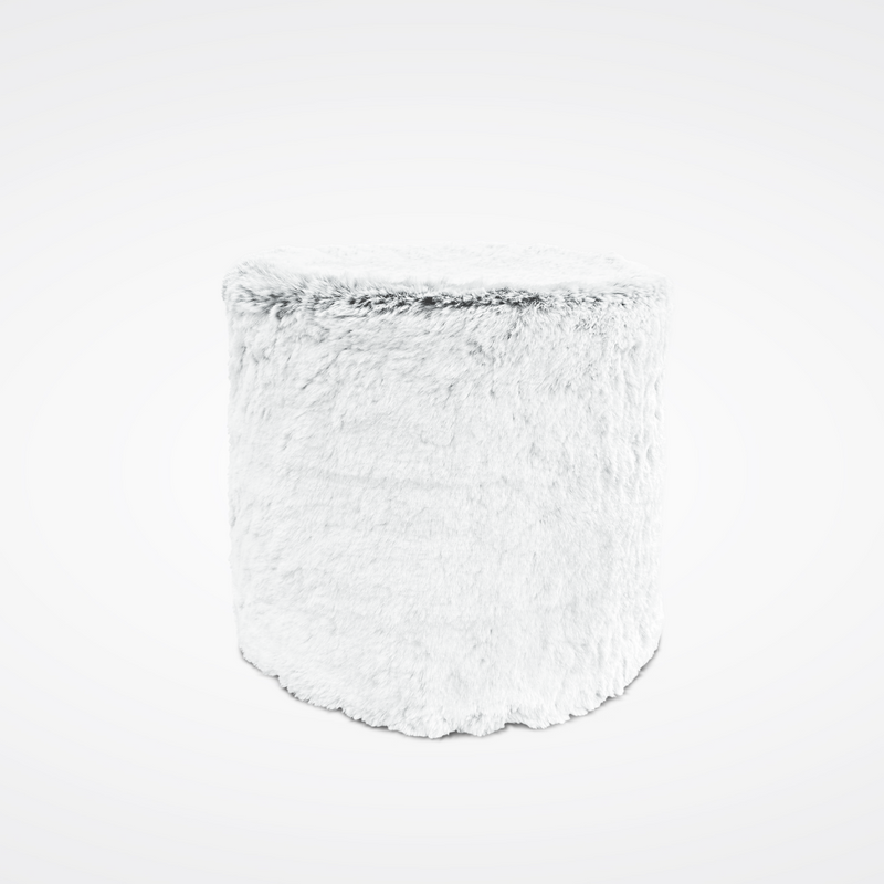 Pouf en fausse fourrure