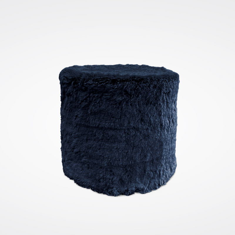 Pouf en fausse fourrure