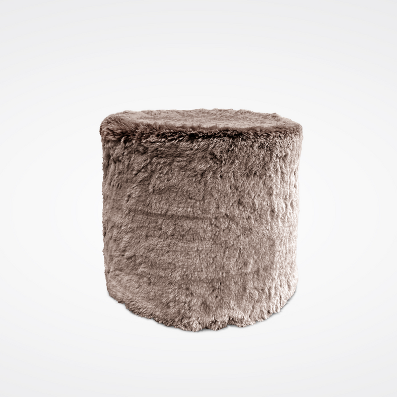 Pouf en fausse fourrure