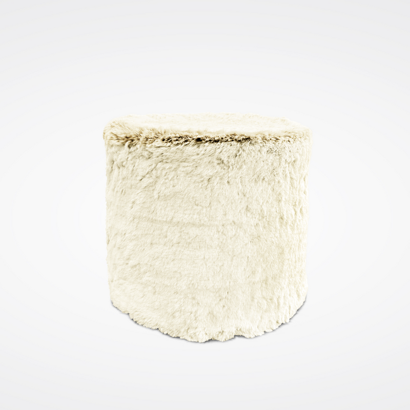 Pouf en fausse fourrure