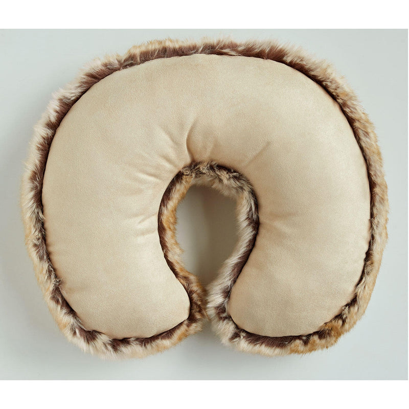 Coussin de voyage en fausse fourrure