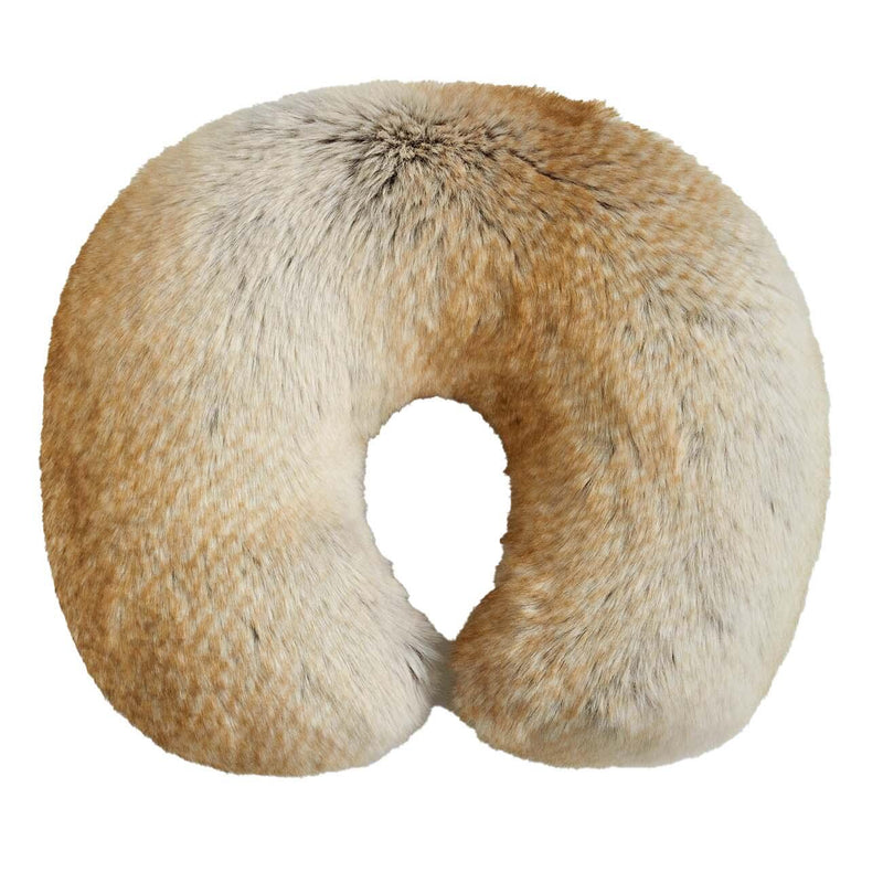 Coussin de voyage en fausse fourrure