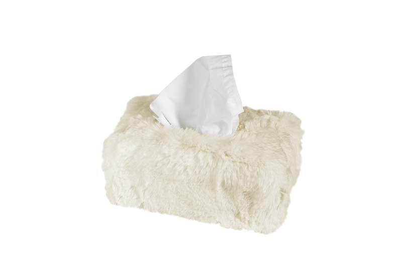 Faux fur tissue box cover - Rectangle