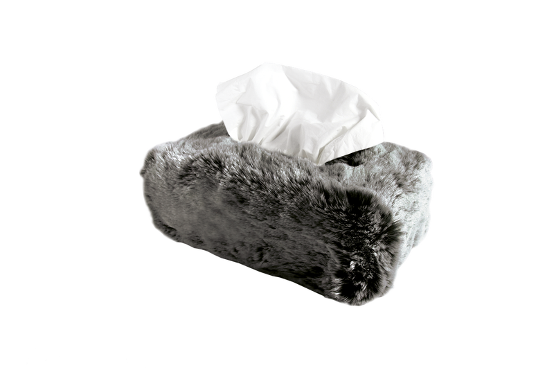 Faux fur tissue box cover - Rectangle