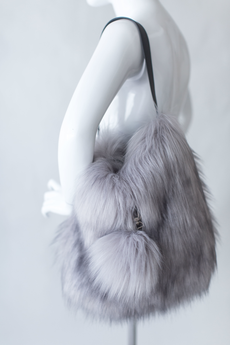 Faux fur bag