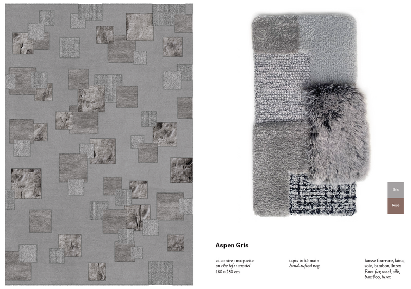 Tapis "Aspen Gris" – Collection Strates