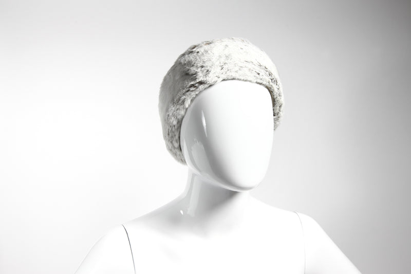 Bandeau en fausse fourrure couleur chataigne Maison Prélonge.