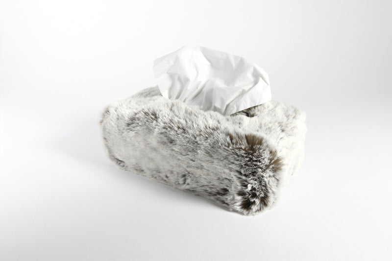 Faux fur tissue box cover - Rectangle