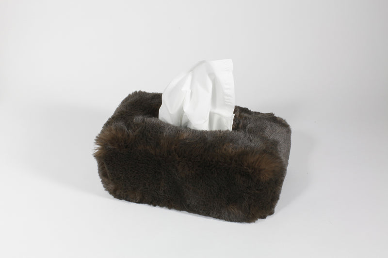 Faux fur tissue box cover - Rectangle