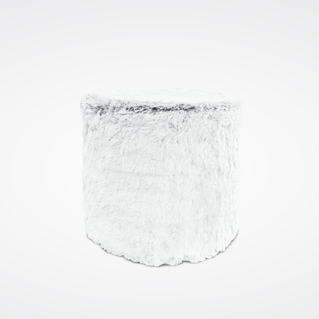 Pouf en fausse fourrure
