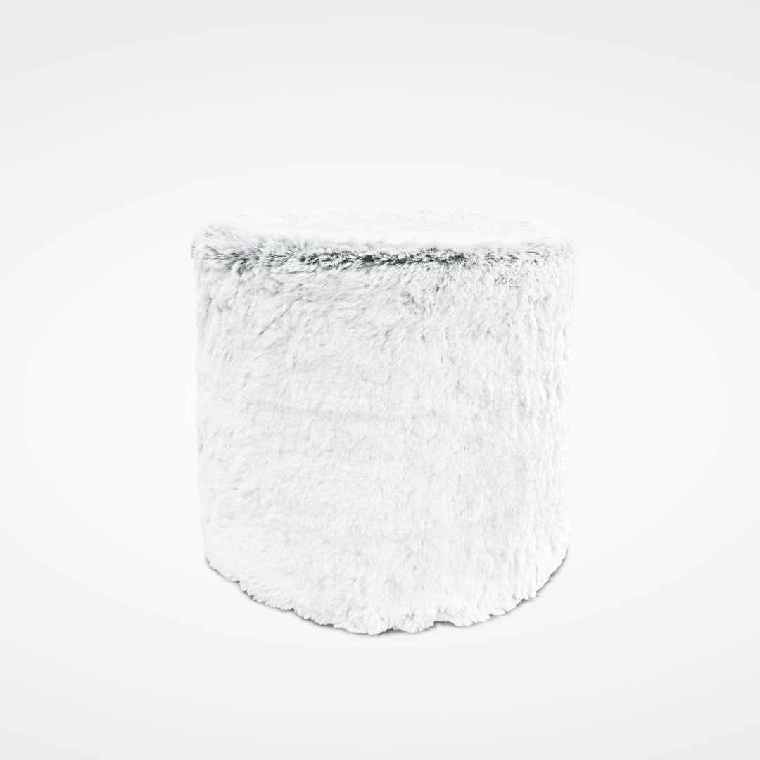 Pouf en fausse fourrure