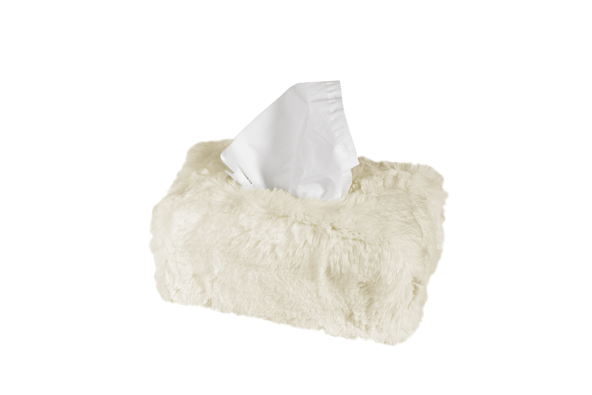 Couvre boite mouchoirs en fausse fourrure - Rectangle