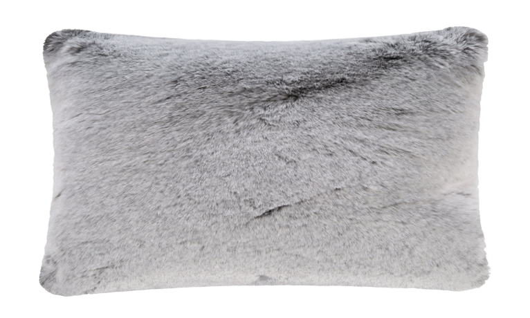 Coussin rectangle en fausse fourrure glacier Maison Prélonge