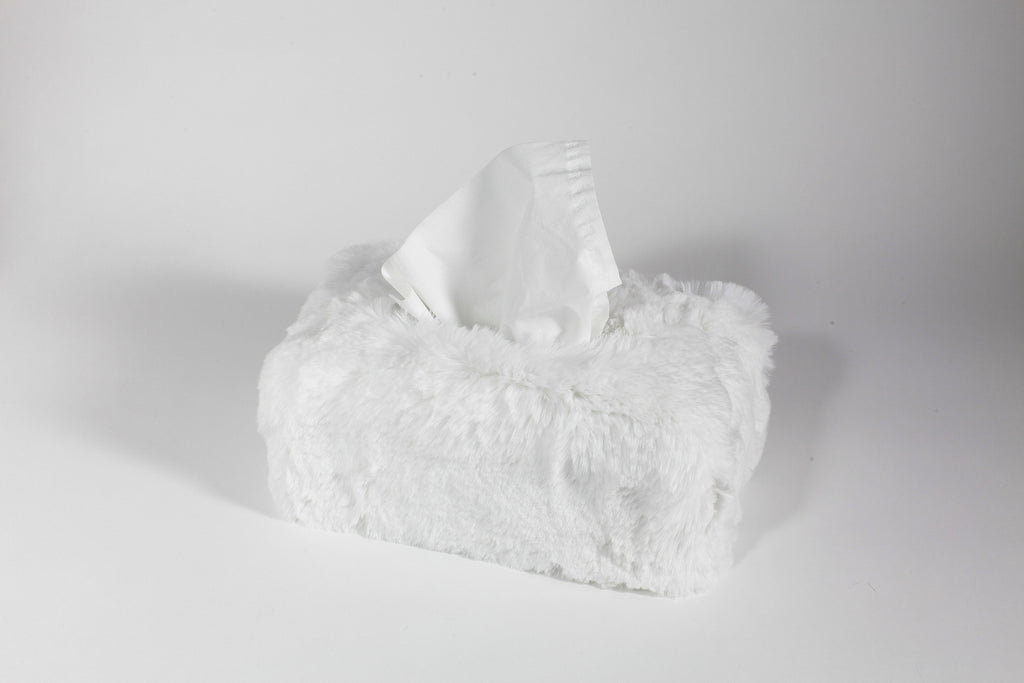 Couvre boite mouchoirs en fausse fourrure - Rectangle