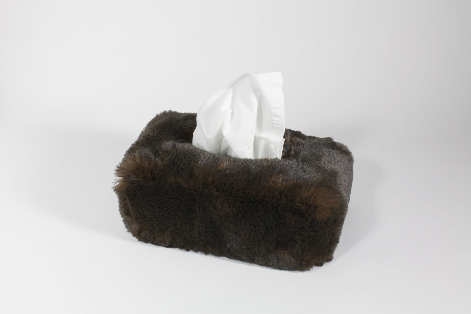 Couvre boite mouchoirs en fausse fourrure - Rectangle
