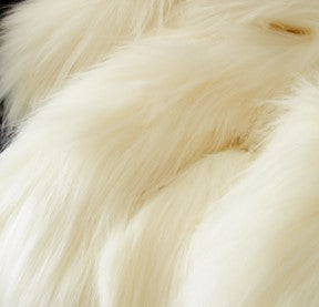 Fausse fourrure couleur himalaya ivoire Maison Prélonge 