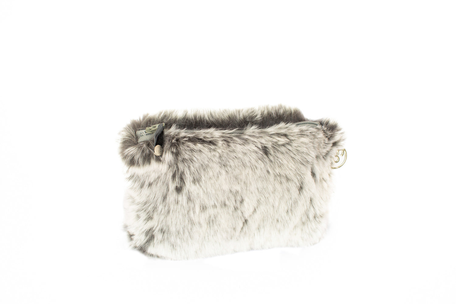 Trousse en fausse fourrure couleur glacier Maison Prélonge
